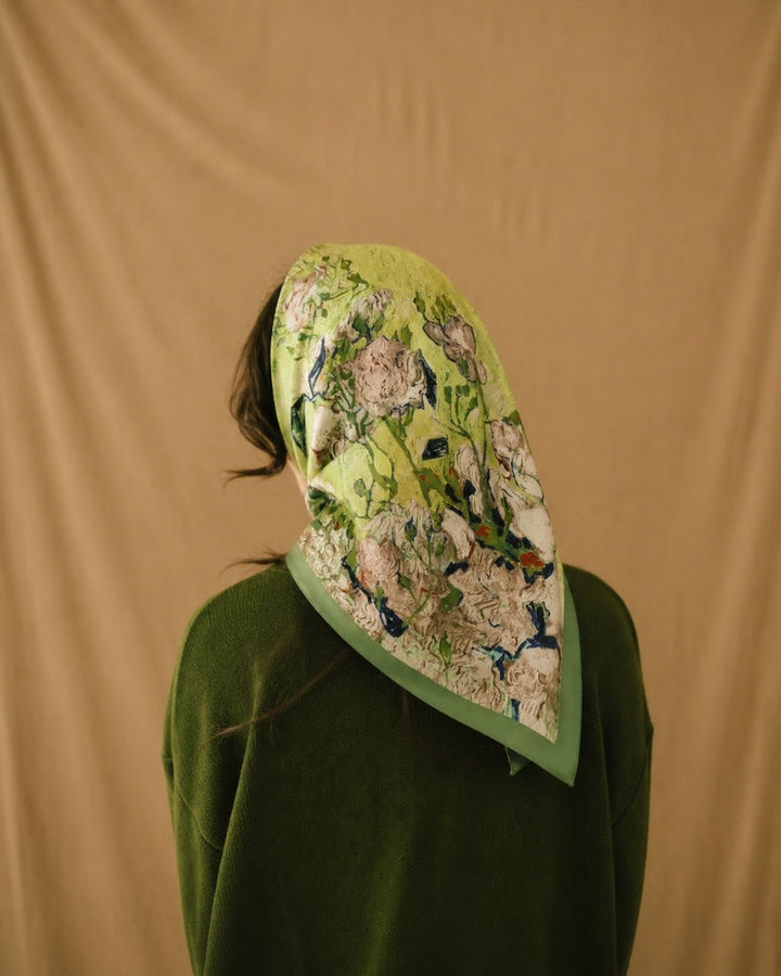Old Money Impressionist Garden Scarf
