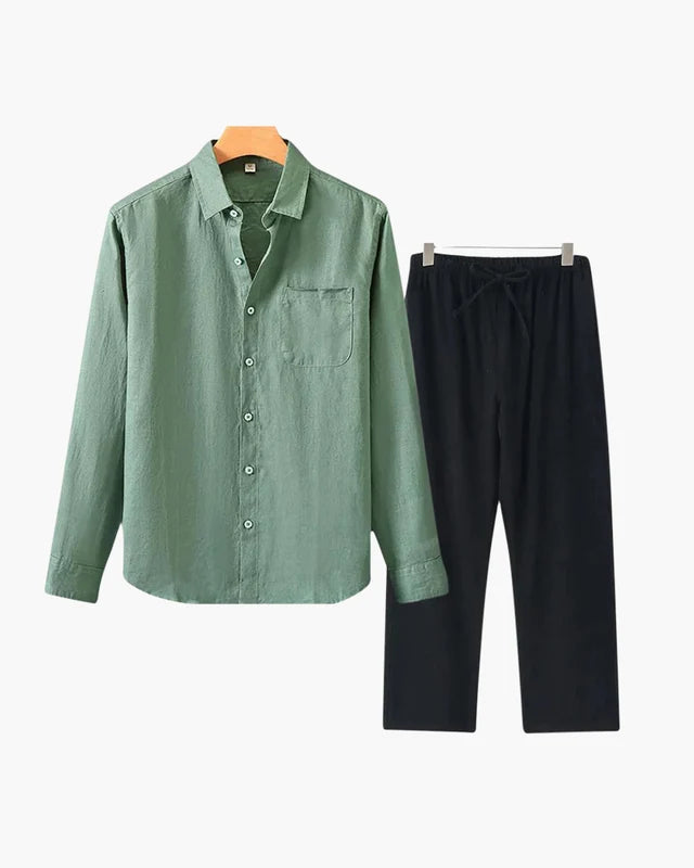 Old Money Linen Set (Long-Sleeve)