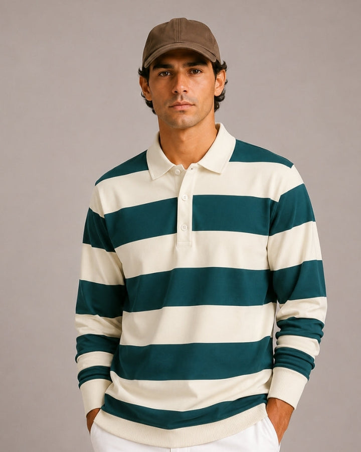 Vintage Stripe Rugby Polo