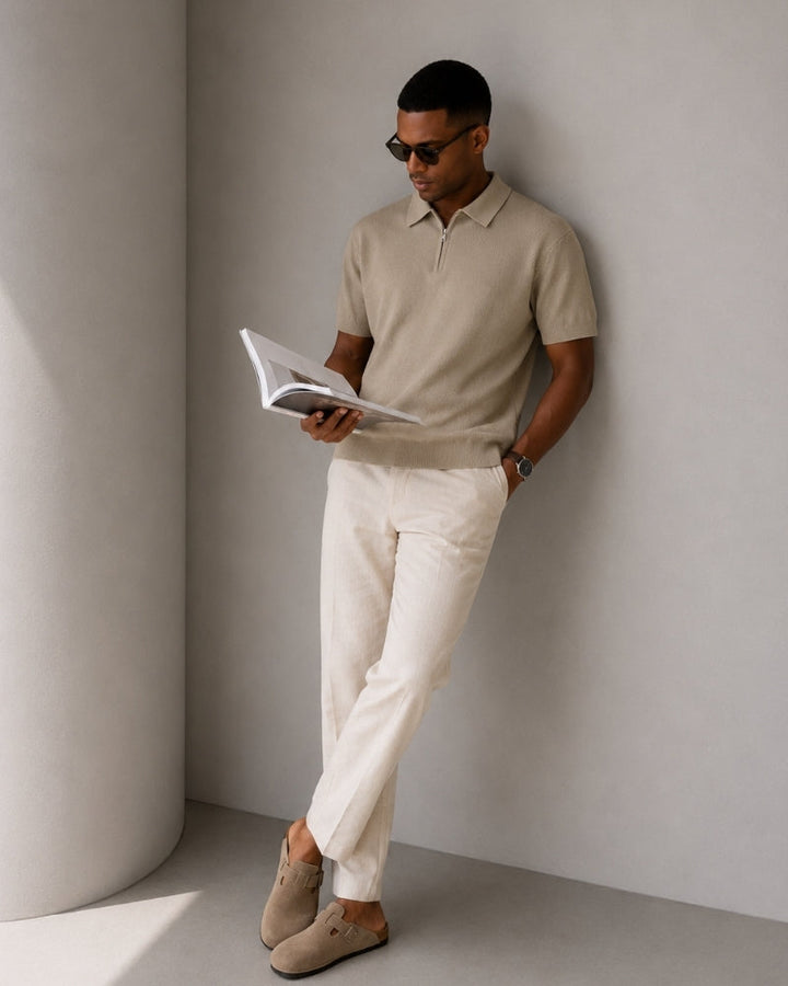Marbella Zip Up Polo