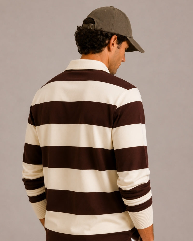 Vintage Stripe Rugby Polo